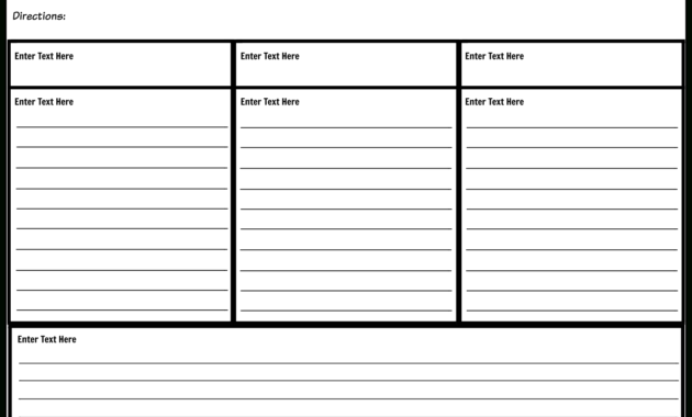 Three Column Notes With Lines Storyboardworksheet-Templates in 3 Column Notes Template