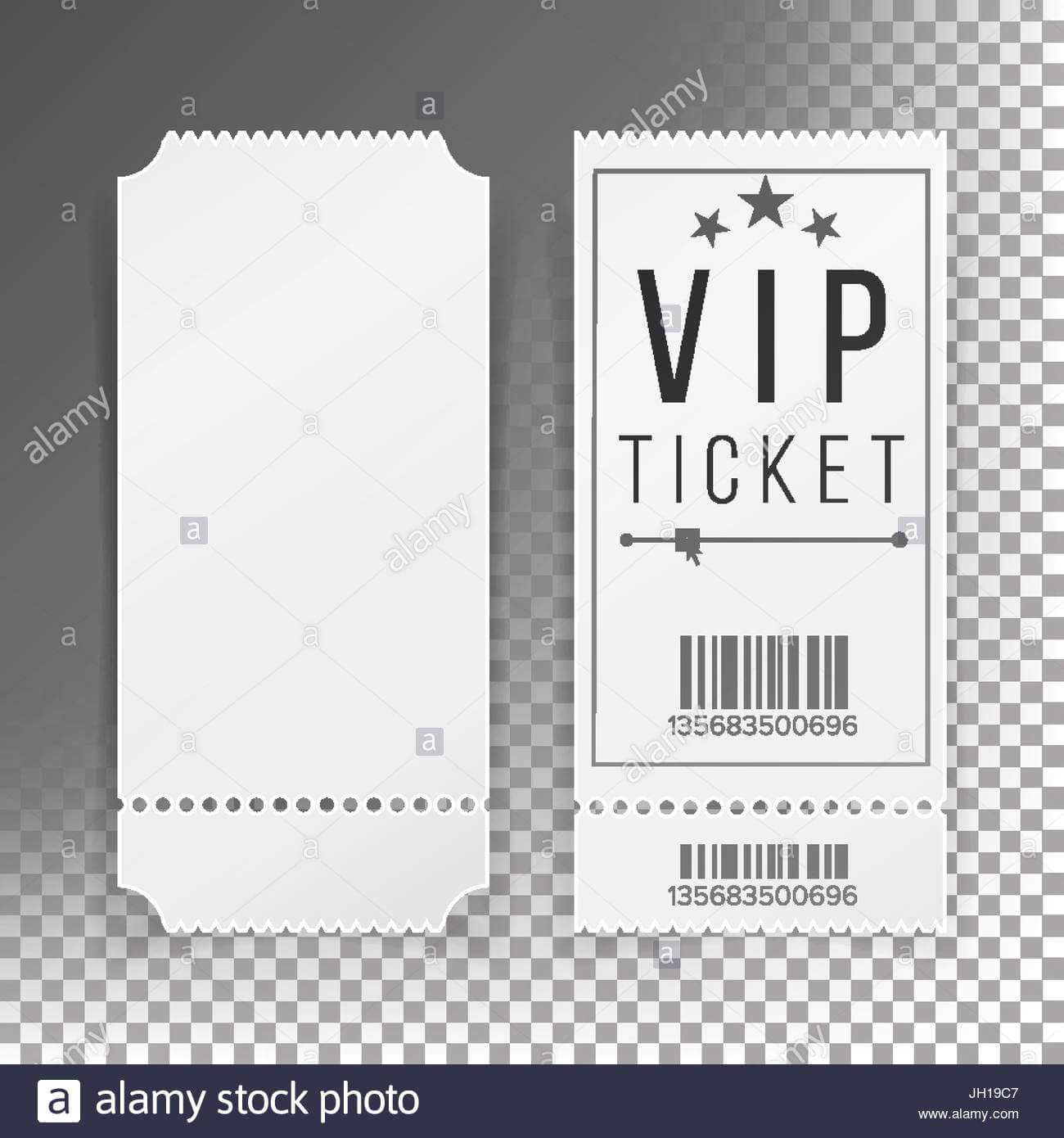 Ticket Template Set Vector. Blank Theater, Cinema, Train Throughout Blank Train Ticket Template