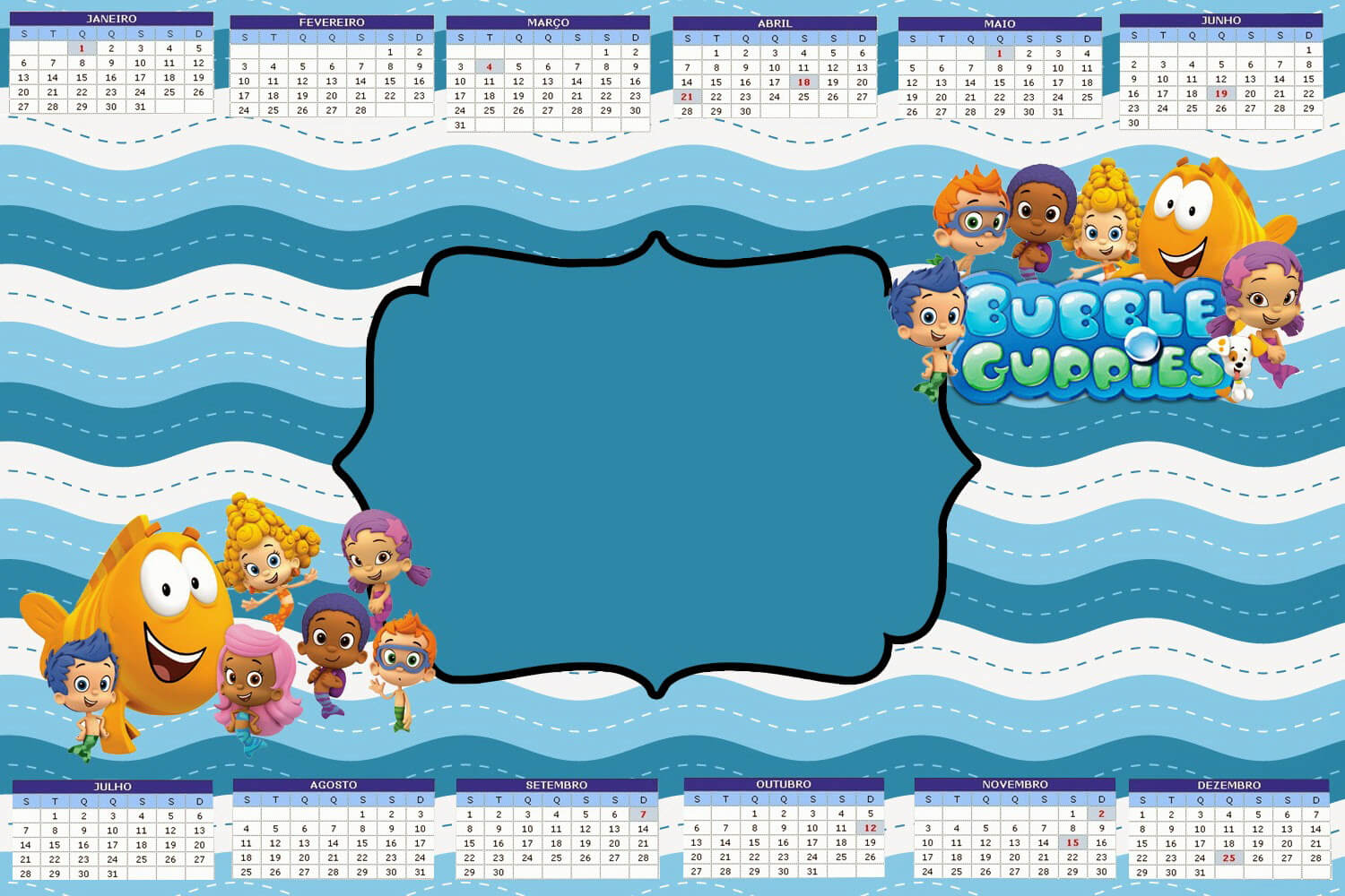 Tips: Pretty Bubble Guppies Invitations Design For Your Intended For Bubble Guppies Birthday Banner Template