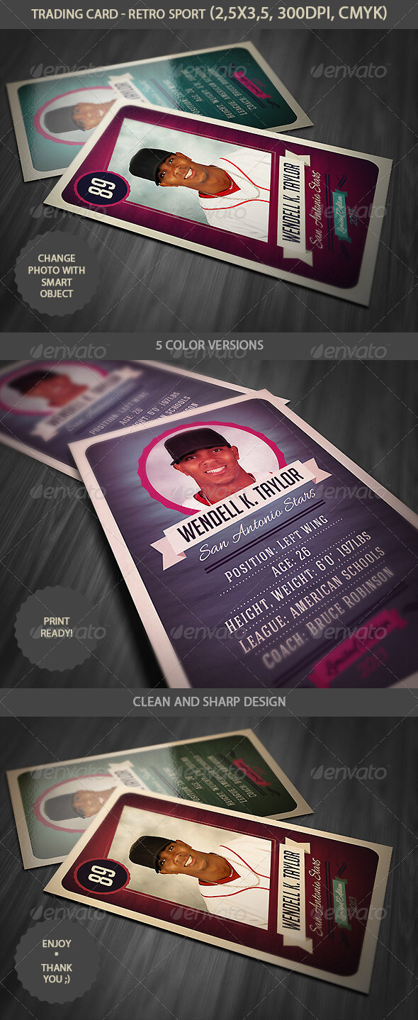 Trading Card Graphics, Designs & Templates From Graphicriver Regarding Baseball Card Template Psd