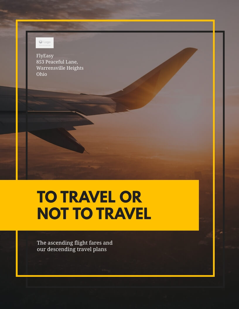 Travel And Lodging Issues White Paper Template – Visme Within Chiropractic Travel Card Template