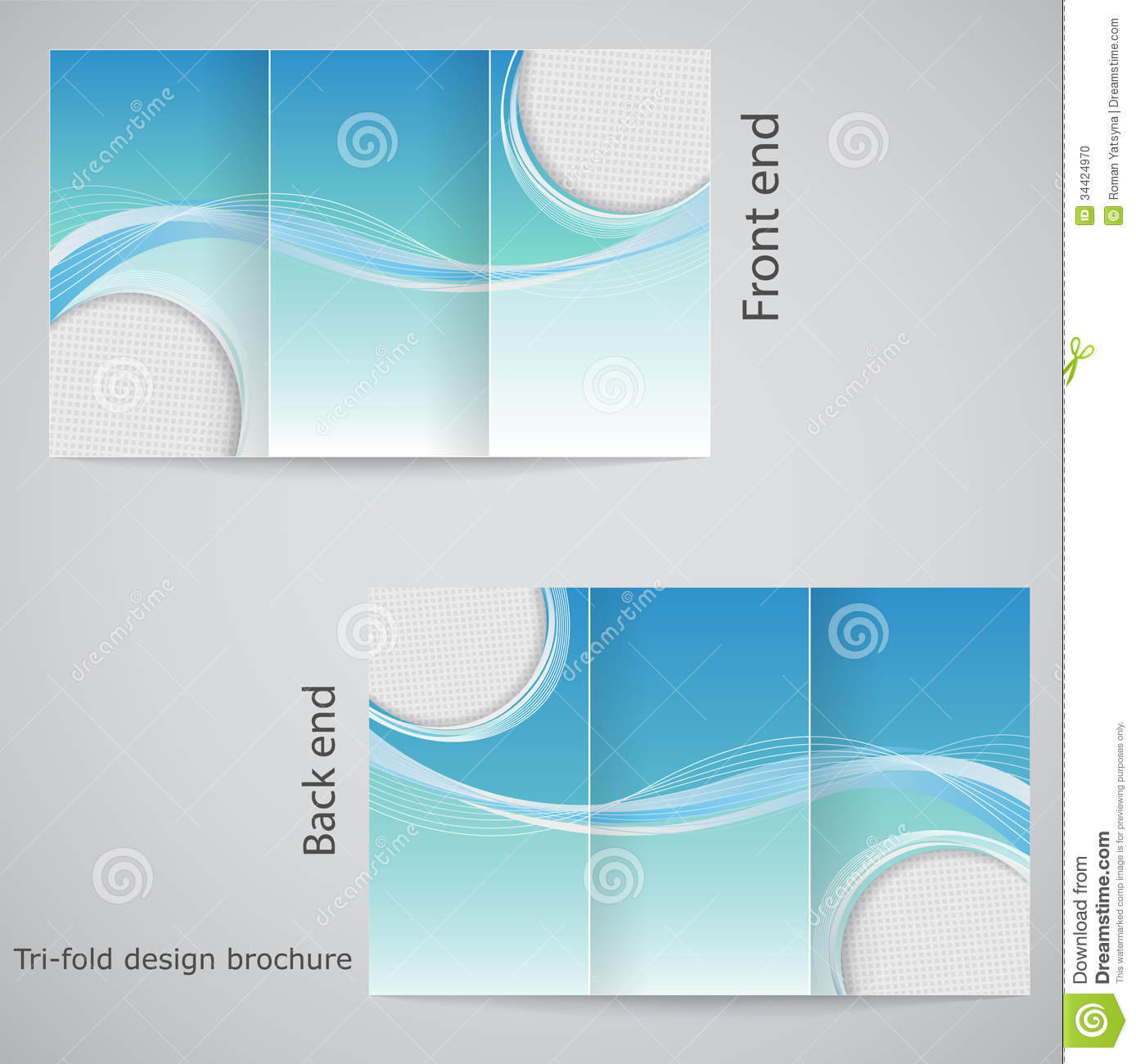 Tri Fold Brochure Design. Stock Vector. Illustration Of Inside 3 Fold Brochure Template Free