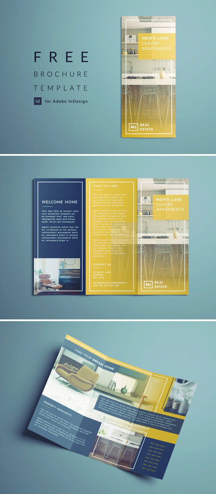 Tri Fold Brochure | Free Indesign Template Regarding Adobe Tri Fold Brochure Template
