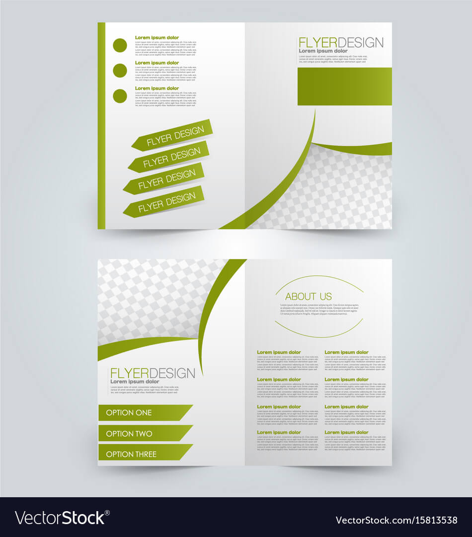 Two Page Fold Brochure Template Design In 2 Fold Flyer Template