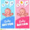 Two Vertical Flyer Of Babysitter With Cute Toddler And Baby Within Babysitting Flyer Free Template