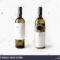 Two Wine Bottles With Blank Labels. Template For Placing In Blank Wine Label Template