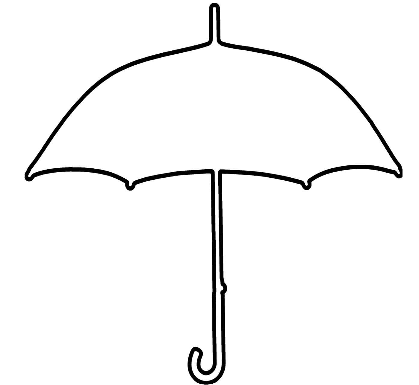 Umbrella Day Coloring Pages : Umbrella Coloring Template For Blank Umbrella Template