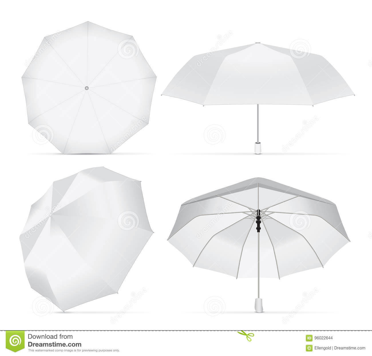 Umbrella For Your Design And Logo. Stock Vector Pertaining To Blank Umbrella Template