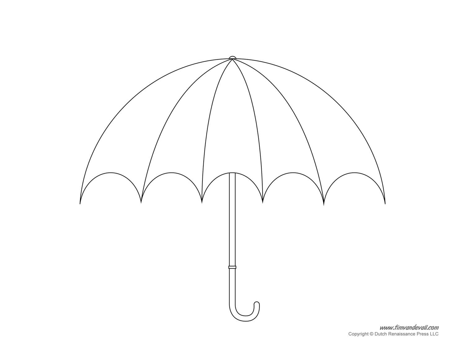 Umbrella Template - Clip Art Library Inside Blank Umbrella Template