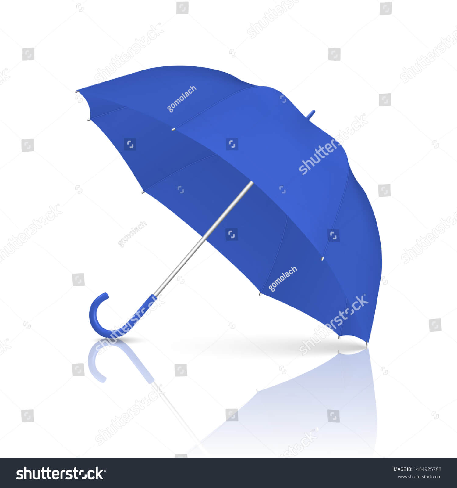 Vector 3D Realistic Render Blue Blank Stock Vector (Royalty Pertaining To Blank Umbrella Template