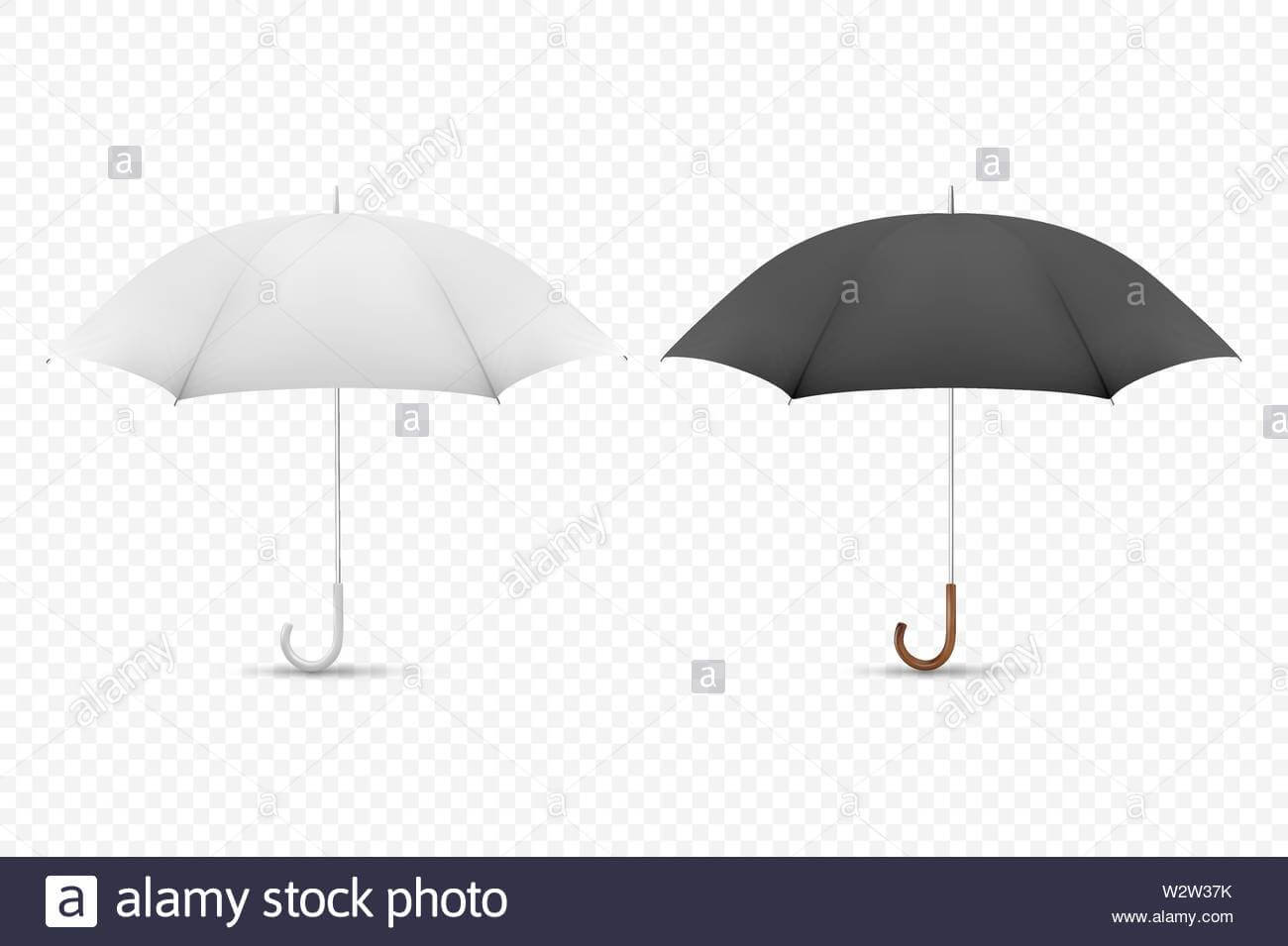 Vector 3D Realistic Render White And Black Blank Umbrella Pertaining To Blank Umbrella Template