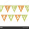 Vector Baby Shower Banner Template. Scandinavian Design For Baby Shower Banner Template