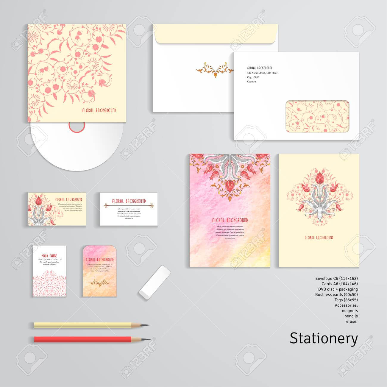 Vector Identity Templates. Letterhead, Envelope, Business Card,.. With Regard To Business Card Letterhead Envelope Template
