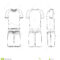 Vector Templates Of Blank T Shirt And Shorts Stock Vector For Blank Model Sketch Template