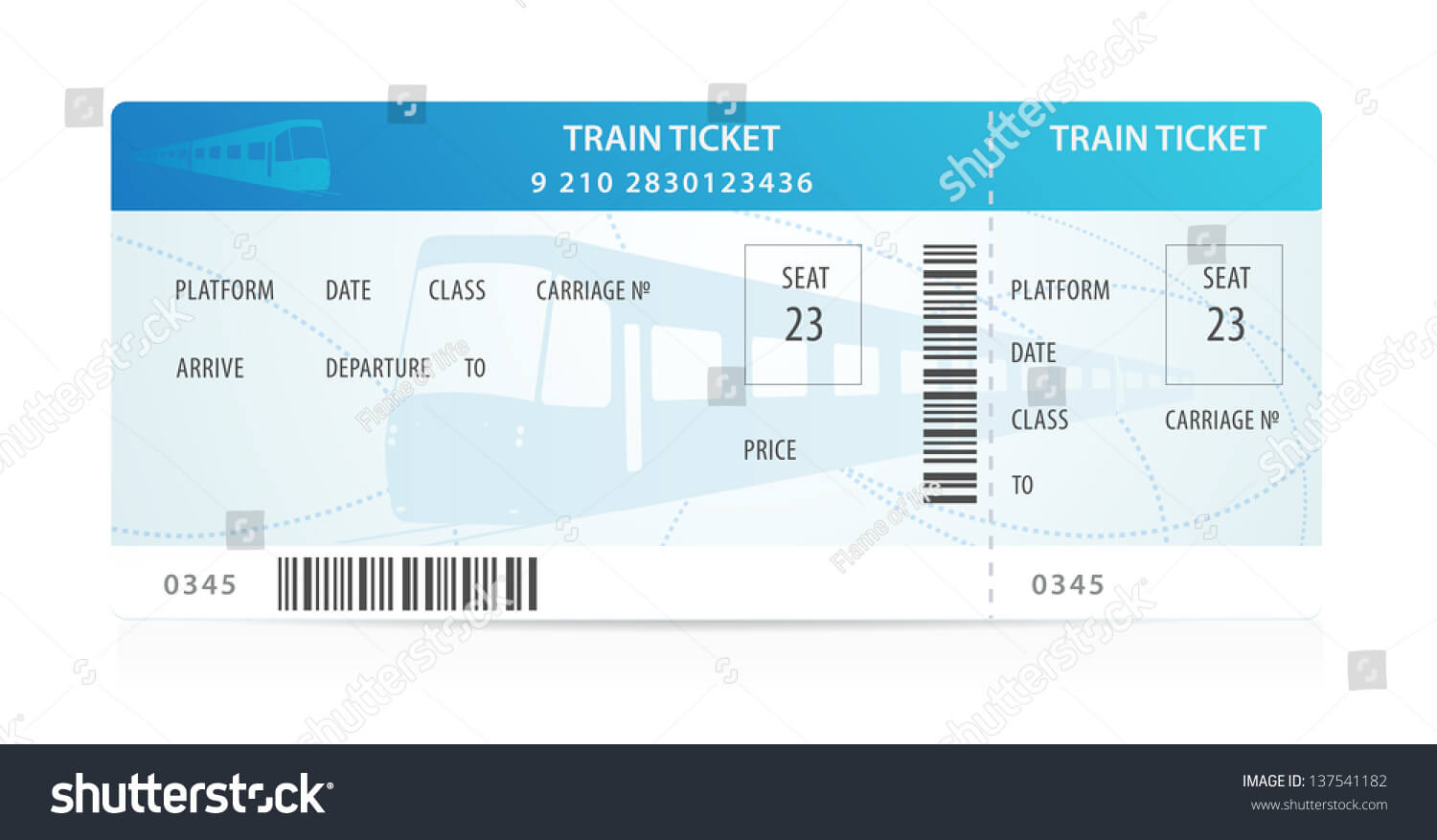 Vector Train Ticket Traveler Check Template Stock Vector With Regard To Blank Train Ticket Template
