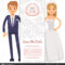 Vector Wedding Banner Template. Decorative Flyer With Bride In Bride To Be Banner Template