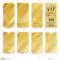 Vip Ticket Template Vector. Empty Golden Tickets And Coupons Throughout Blank Train Ticket Template
