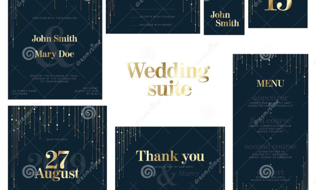 Wedding Suite Collection Card Templates Stock Vector for Celebrate It Templates Place Cards