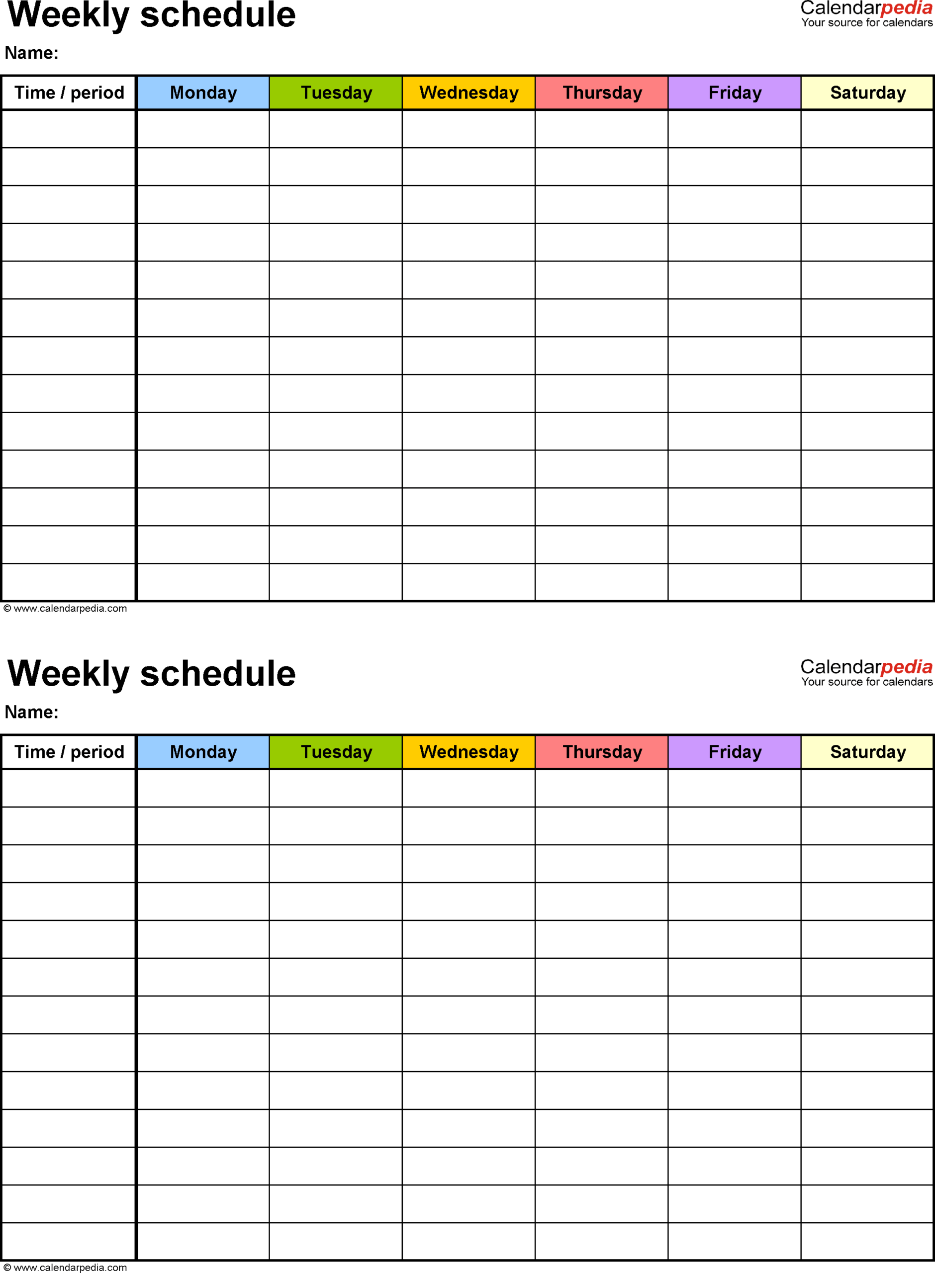 Weekly Activity Calendar Template – Yerde With Blank Activity Calendar Template