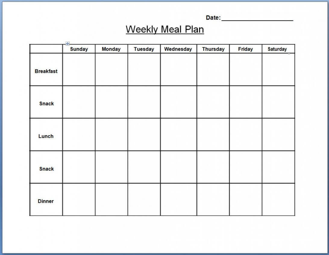 Weekly Menu Template 014 Ideas Free Diet Awful Plan Meal For In Breakfast Lunch Dinner Menu Template