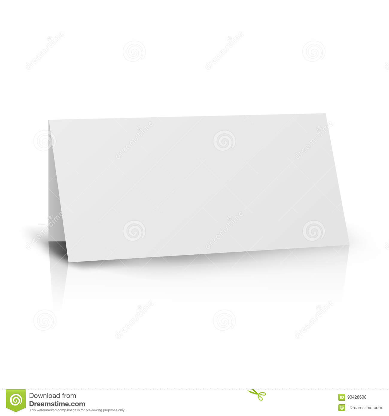 White Folder Paper Greeting Card Vector Template. Stand Intended For Card Stand Template