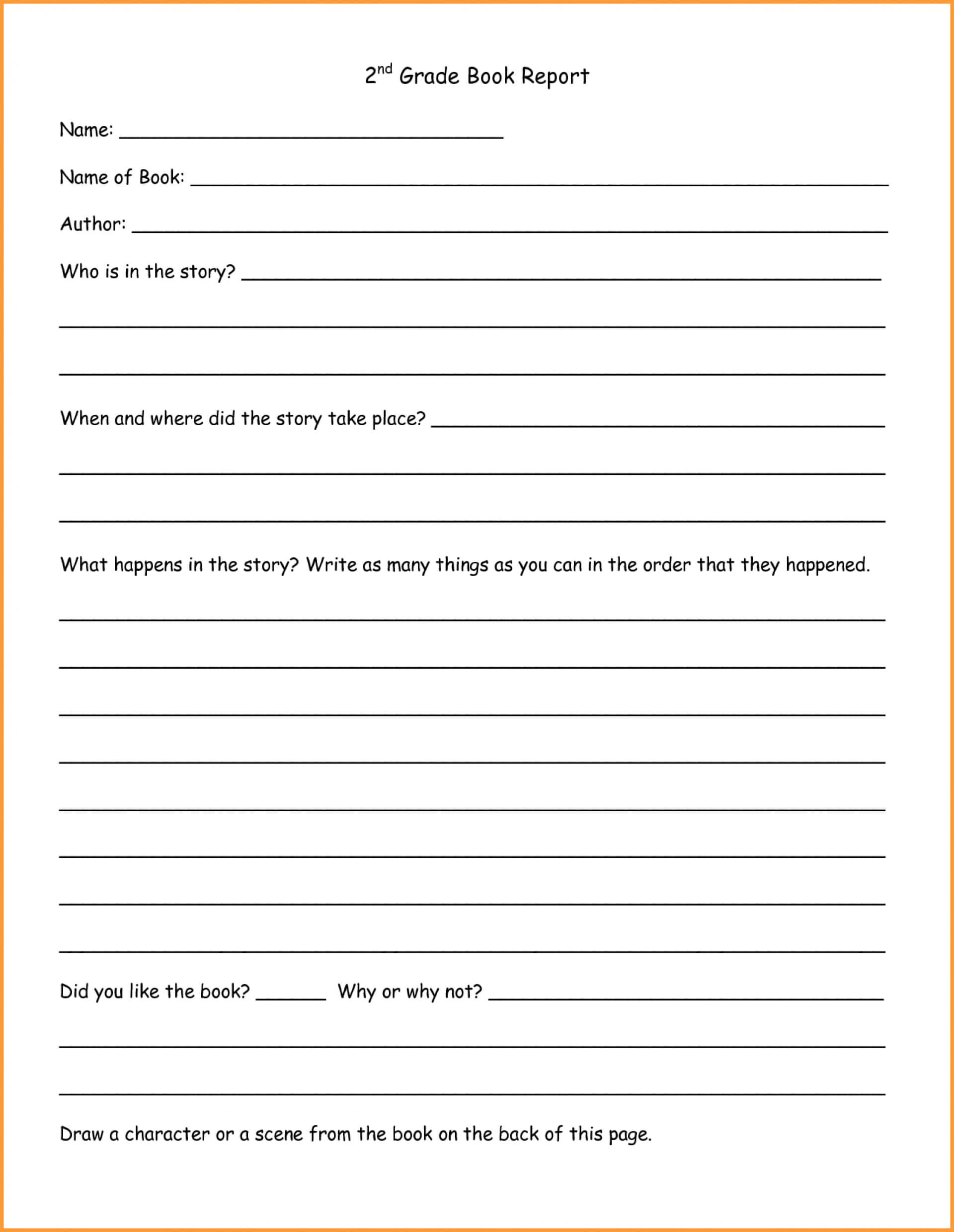 Wondrous Free Book Report Templates Template Ideas Forms For Regarding Book Report Template High School