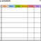 Work Schedule Planner – Tunu.redmini.co For Blank Revision Timetable Template