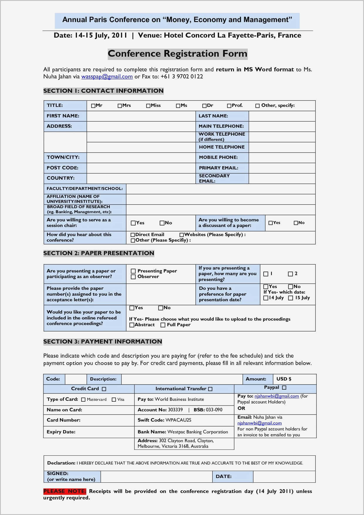 Youth Football Camp Registration Form Template – Templates Within Camp Registration Form Template Word
